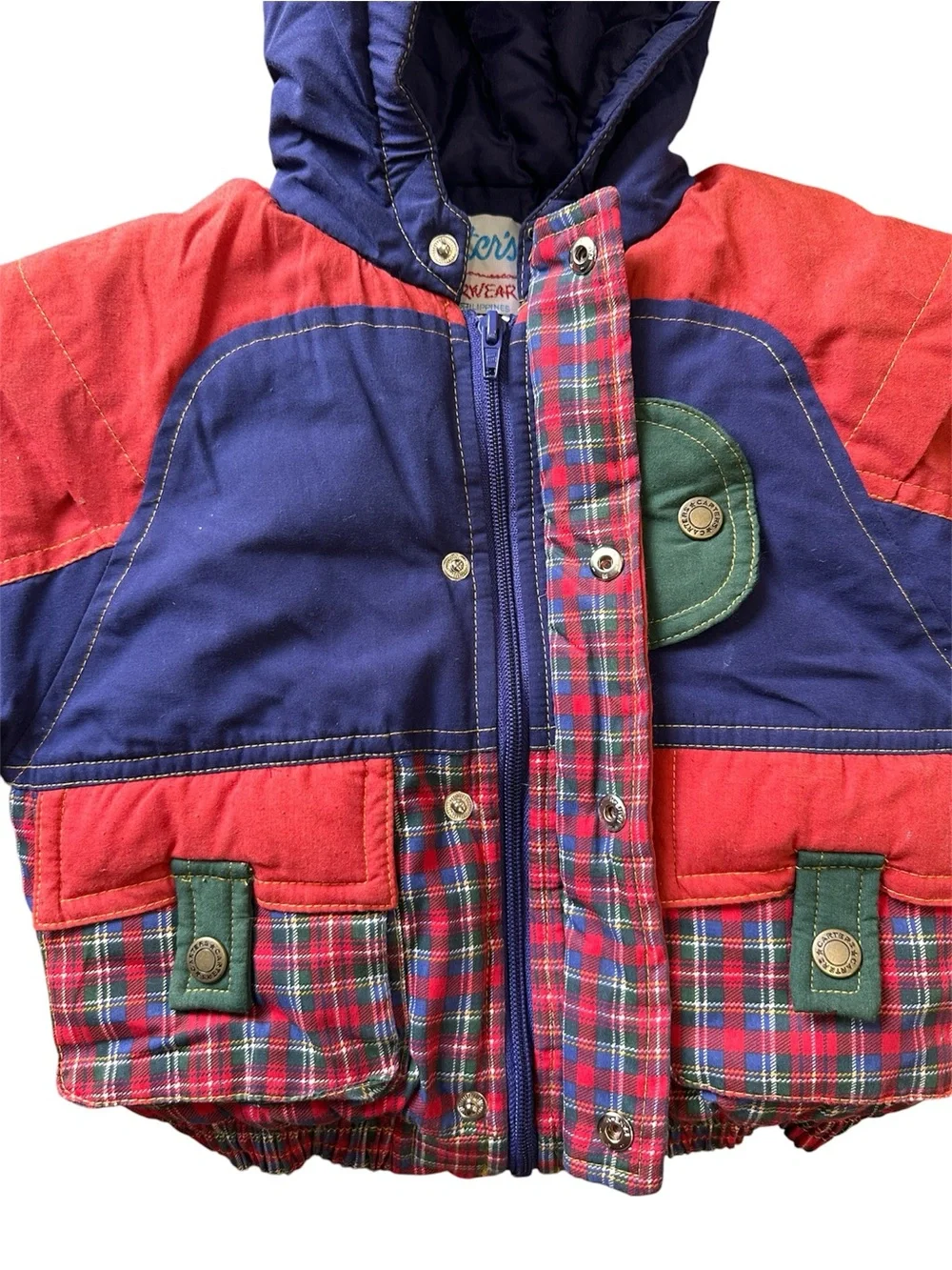 Vintage Carter's Outerwear colorblock puffer jacket size 3T